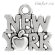 Подвеска "New York", серебро, 14х15 мм