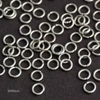 Колечки одинарные, серебро, 5х0.9 мм (50 шт)