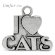 Подвеска "I LOVE CATS", серебро, 23х21 мм (скидка 87%)