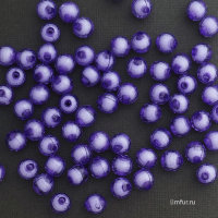 Бусина акрил "ОБОЛОЧКА ШАР", фиолетовый, 8 мм