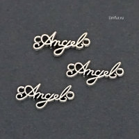 Коннектор (скидка 67%) "Angel", серебро, 22х11 мм