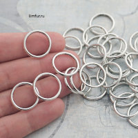 Колечки соединительные неразъёмные (закрытые/литые), серебро, 16 мм