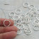 Колечки соединительные неразъёмные (закрытые/литые), светлое серебро, 12 мм
