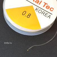 Резинка силиконовая, прозрачная, 0,8 мм (10 м)