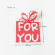 Наклейки "For you подарок", розовые, 25*35 мм (12 шт)